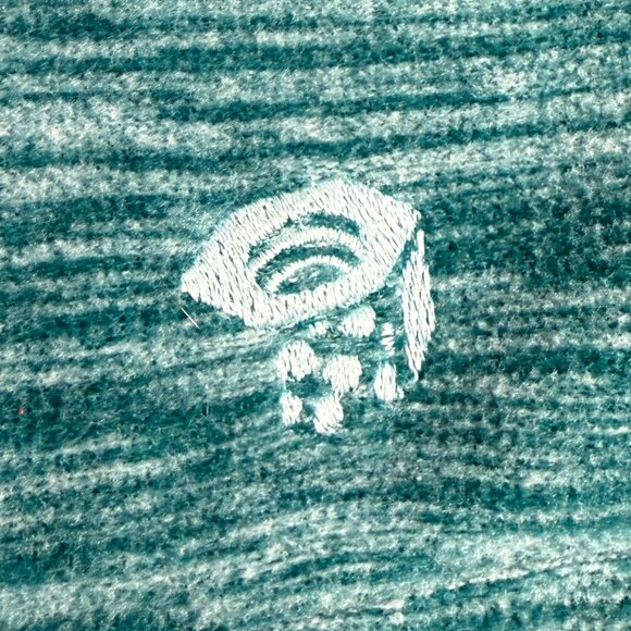 EUC Women's MOUNTAIN HARDWEAR Fleece Pull-Over Marled Green | Size S - Picture 8 of 8